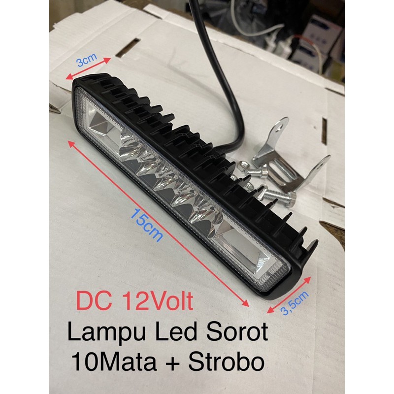 Lampu Tembak 10 Led + Senja Kedip DC 12Volt Lampu Sorot Motor Mobil Variasi Lampu Led
