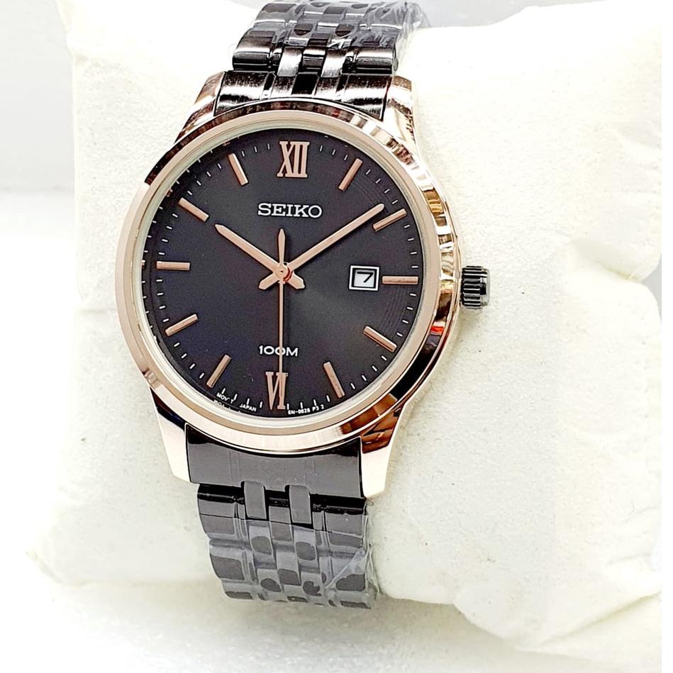 Hot Sell -  Jam Tangan Fashion Saiko 5 Pria Cowok Analog Tanggal Aktif Rantai Stainless