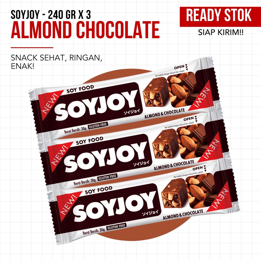 (TERMURAH) Soyjoy - Almond Chocolate Snack Sehat Rasa Almond Chocolate