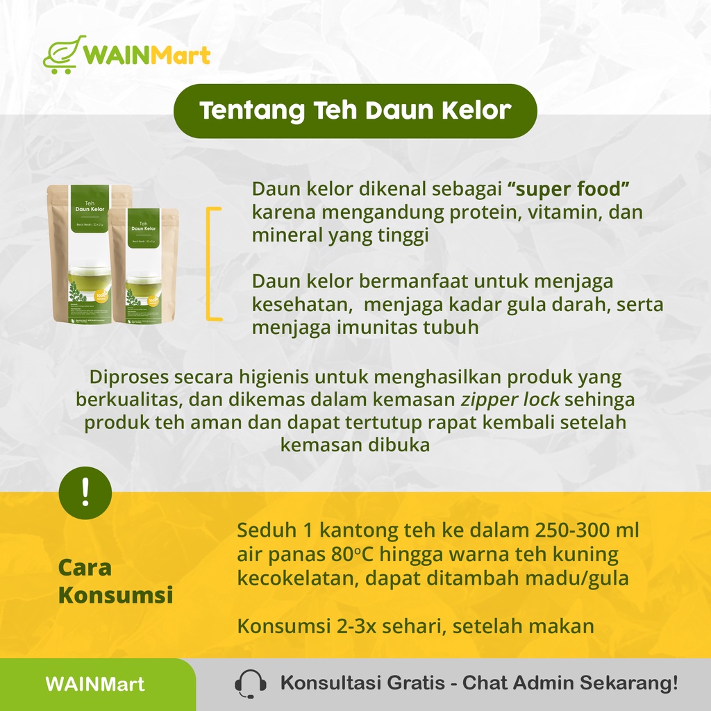 Teh Daun Kelor Herbal Meningkatkan Imunitas Anti Hipertensi Darah Tinggi Diabetes