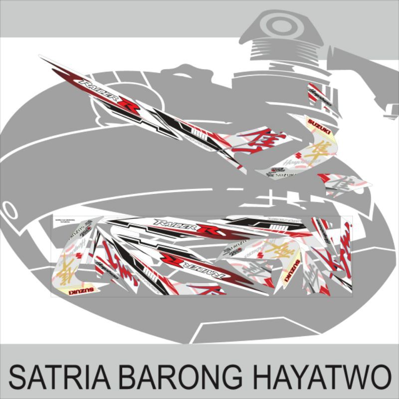 STIKER STRIPING VARIASI SUZUKI SATRIA FU BARONG GRAFIS HAYATWO