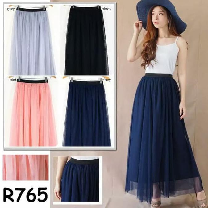 Rok Tutu Panjang/Long Tutu Skirt/Rok Panjang Wanita/Tutu Skirt Dewasa - Hitam