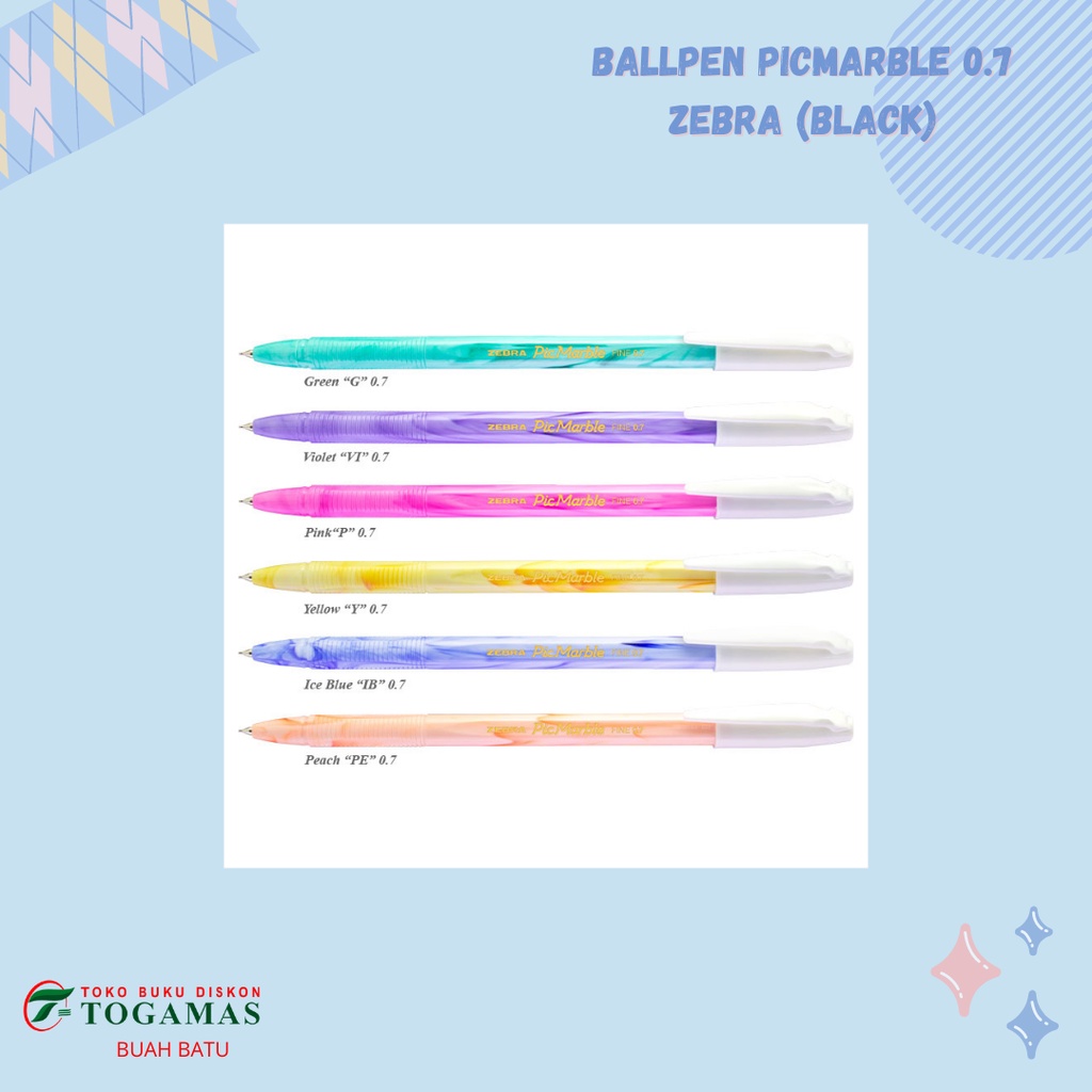 

BALLPEN PICMARBLE 0.7 ZEBRA (BLACK)