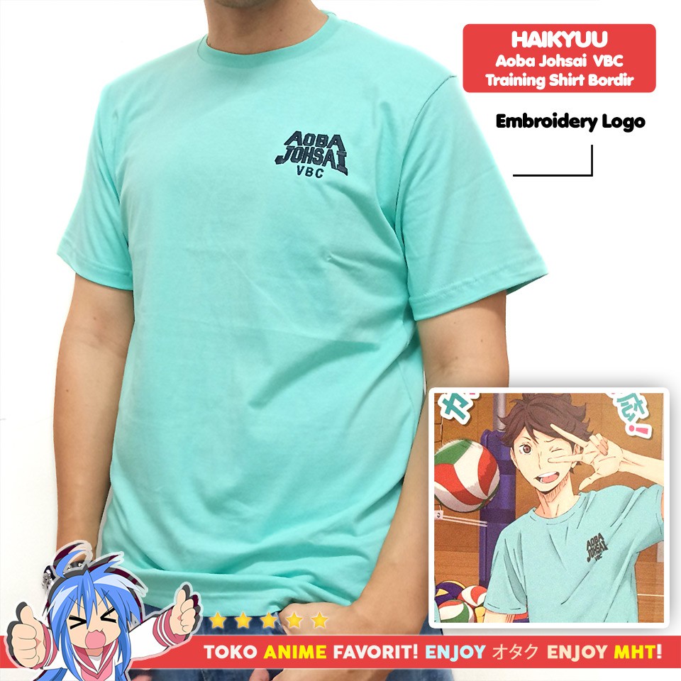 Kaos Anime Cosplay Haikyuu Bordir Aoba Johsai Seijoh Oikawa Toru Iwaizumi