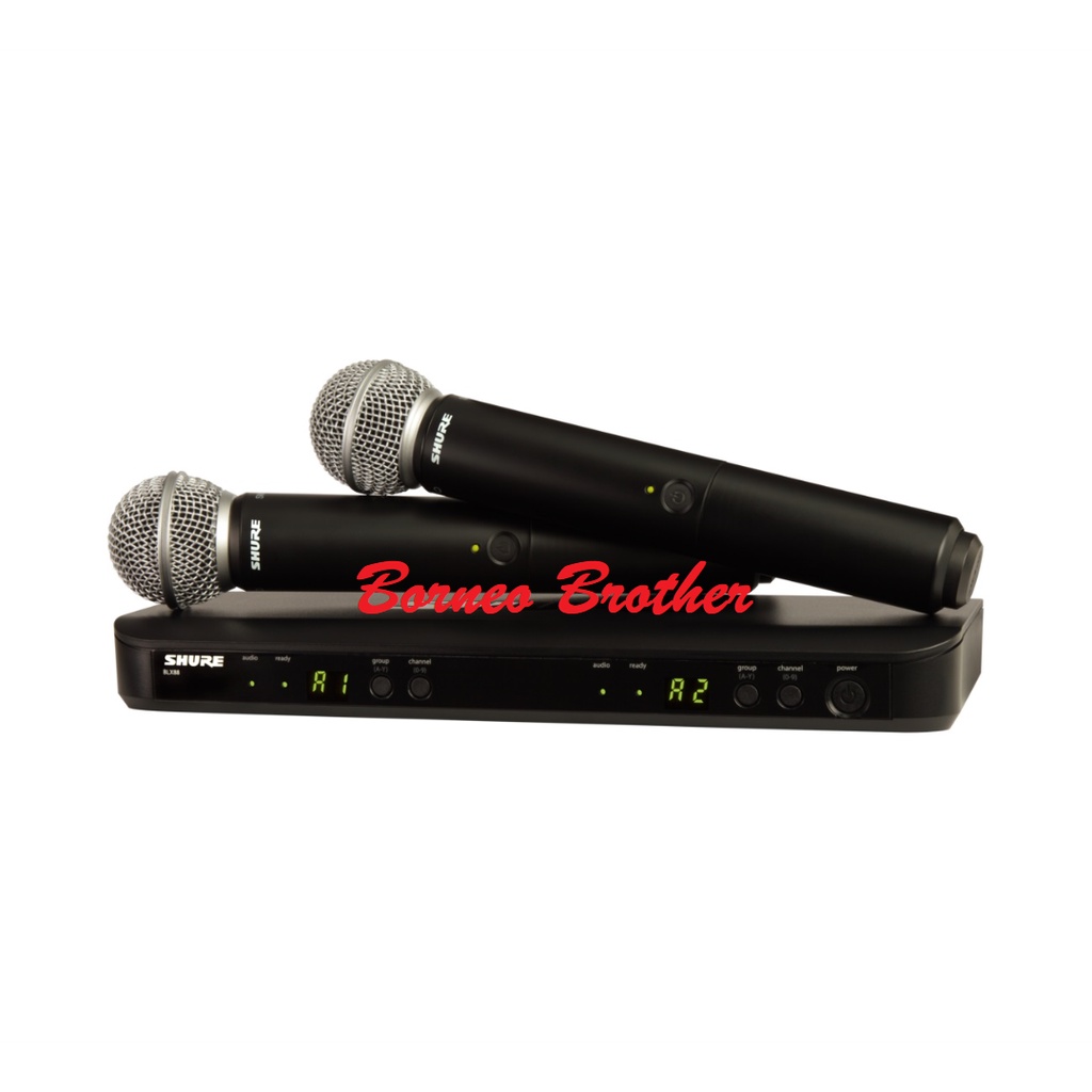 Mic Wireless Shure BLX288/SM58 BLX 288 / SM 58 Original Mic Handheld