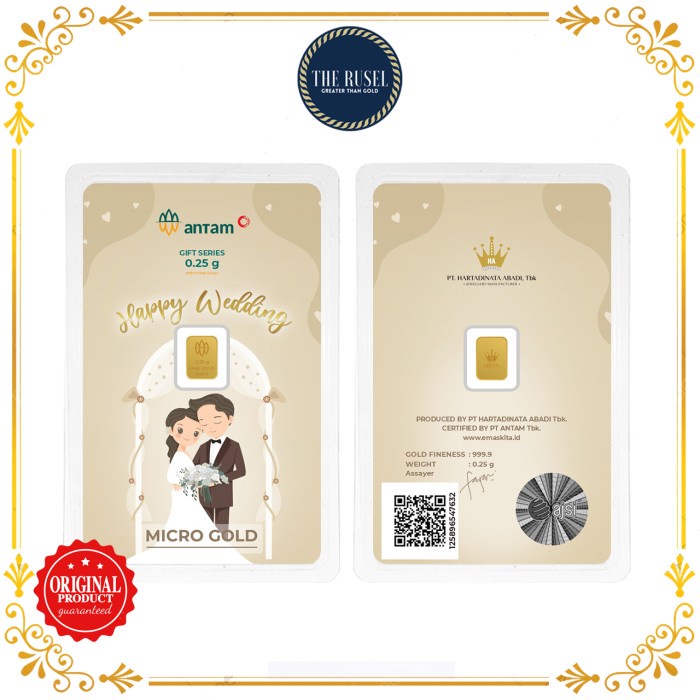 Logam Mulia LM Antam x HA (emaskita) - Wedding International 0.25gr