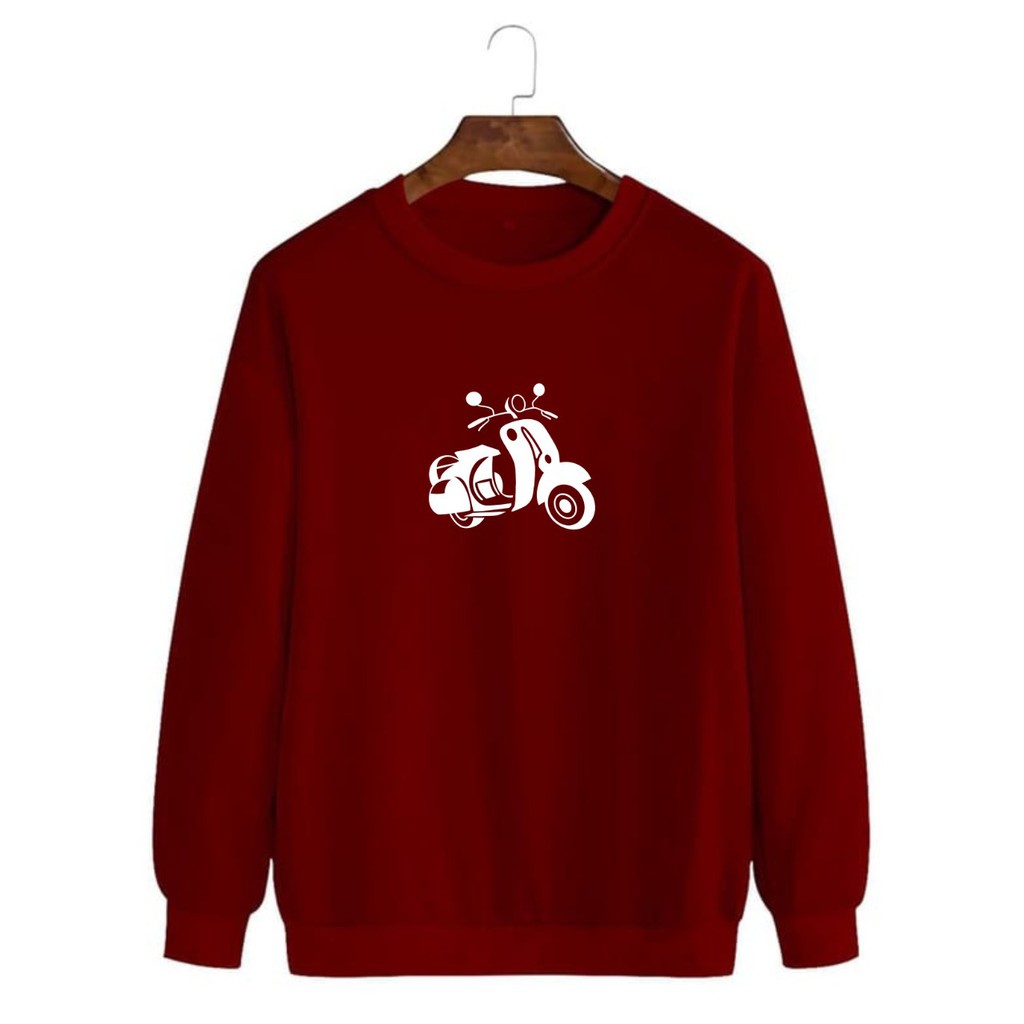 BAJU SWEATER VESPA / BAJU KAOS LENGAN PANJANG KEREN / BAJU SWEATSHIRT KEKINIAN