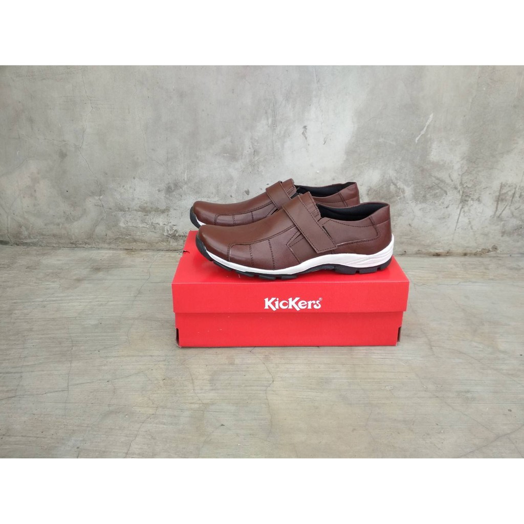 KICKERS PREPET LEATHER / SEPATU SLIP ON KULIT PRIA / MURAH KEREN BERKUALITAS TINGGI