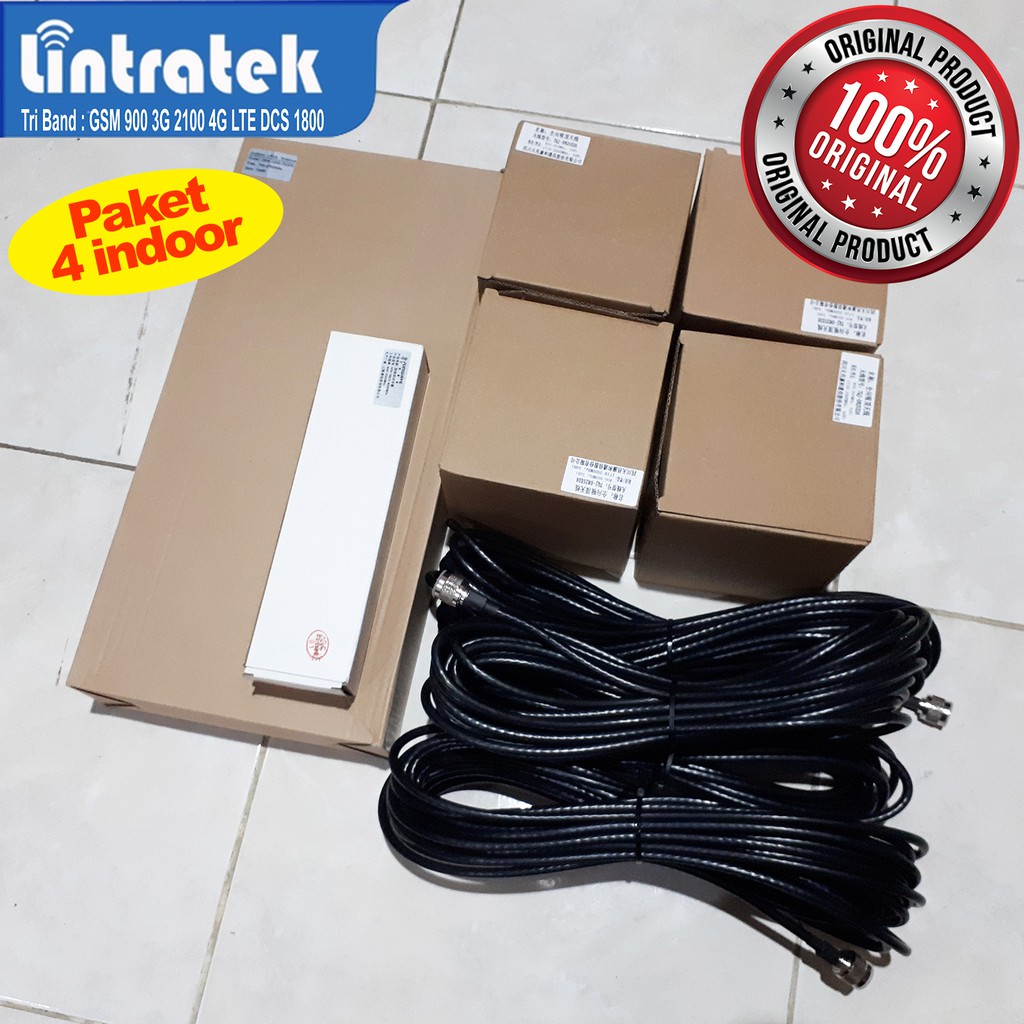 Paket Lengkap Set Accessories Kelengkapan Alat Penguat Sinyal Repeater (4 indoor)