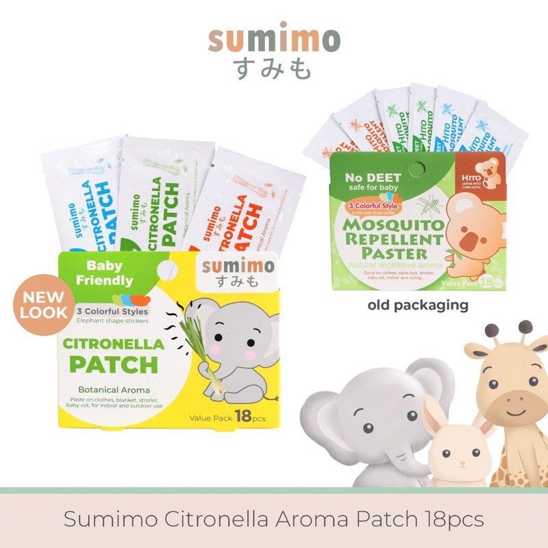 [ECER isi 2pc] Sumimo Stiker Pengusir Nyamuk Citronella Patch Anti Nyamuk Bayi 24jam Bebas Gigitan Nyamuk