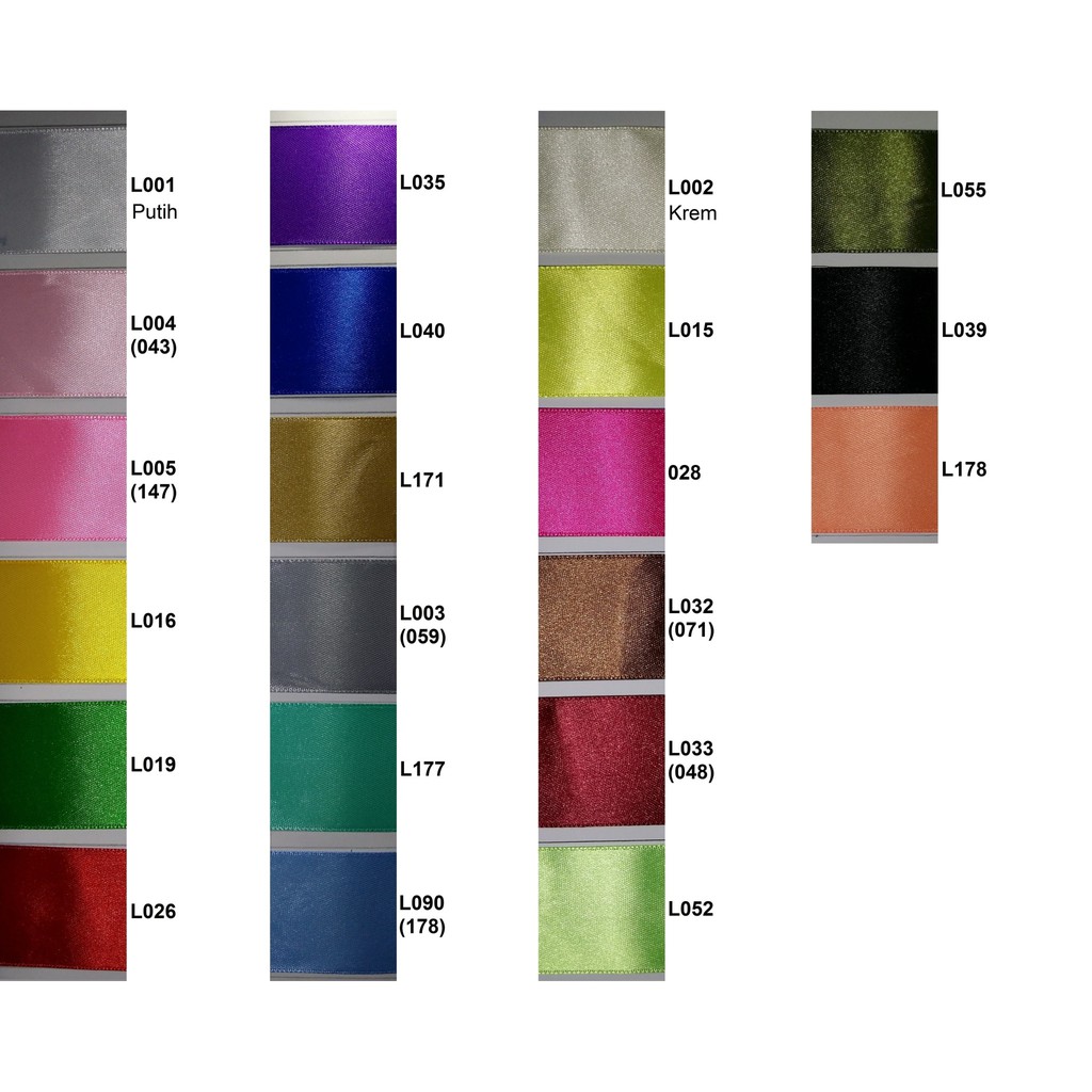 

FRESH Pita Kain Satin Saten Ribbon 1 5 x 20yd per roll ISTIMEWA