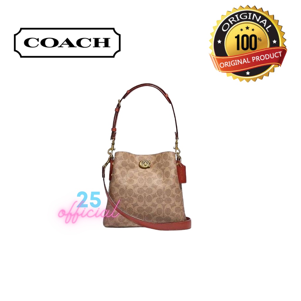 [ORIGINAL] COACH Willow Bucket Bag In Signature / Tas Coach Original / Tas Wanita Original / Coach