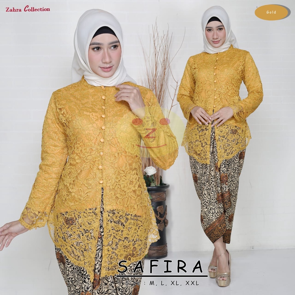 Jual Stelan Kebaya Brukat Safira Dan Rok Lilit Kebaya Modern Kebaya