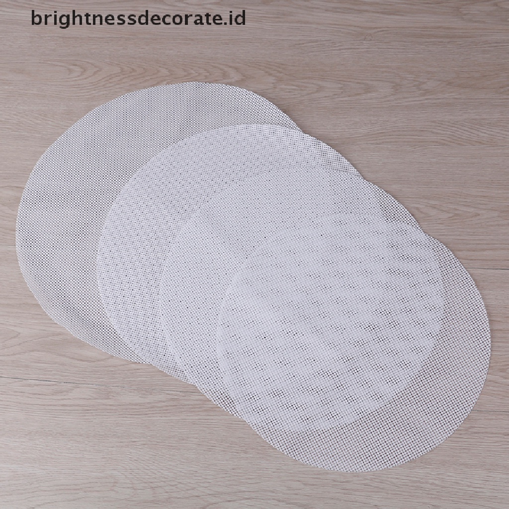 [birth] Round Non-Stick Silicone Mesh Cloth Baking Liners Steamer Pad Dumplings Buns Mat [ID]