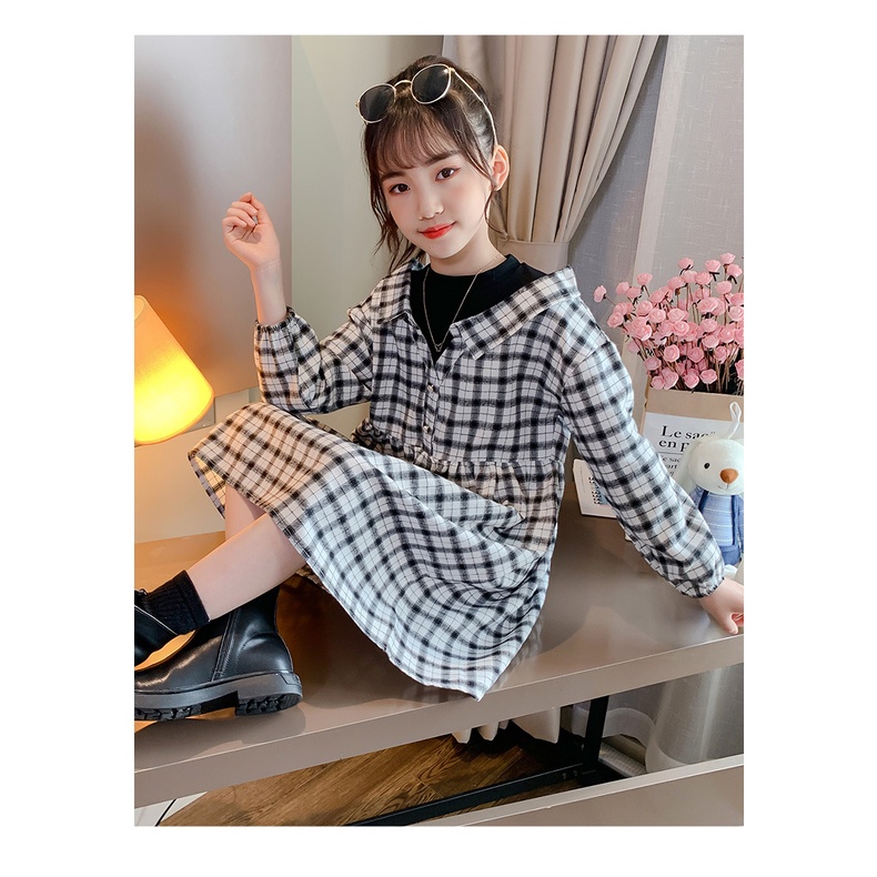 Baju Remaja Perempuan Dress Anak Perempuan Fashion Girl Teen FAYE motif Kotak Kotak