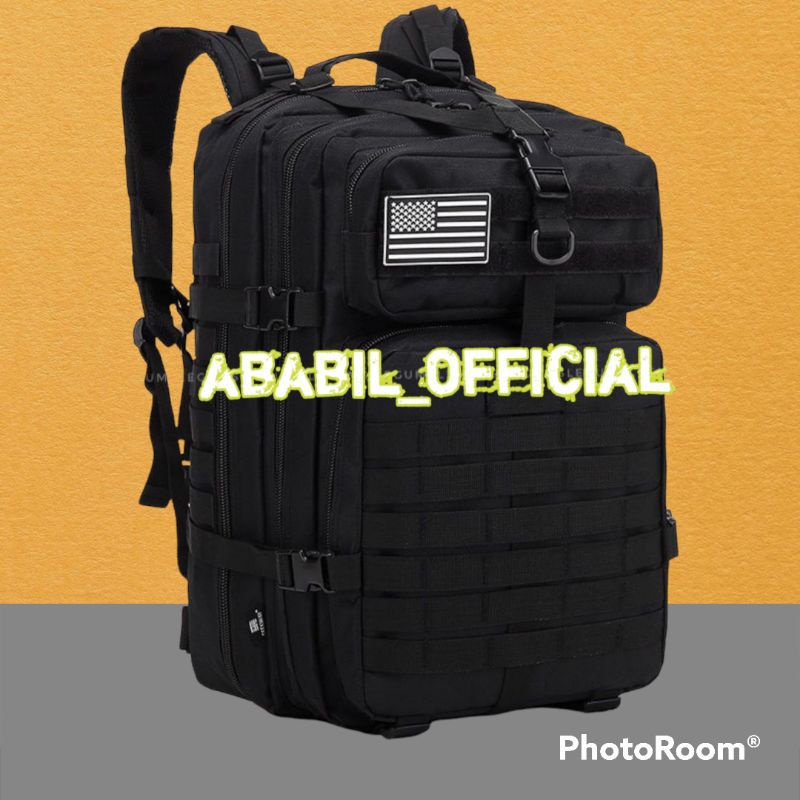 RANSEL ARMY SEMI MILITER 50L FREE 1 LOGO RANDOM