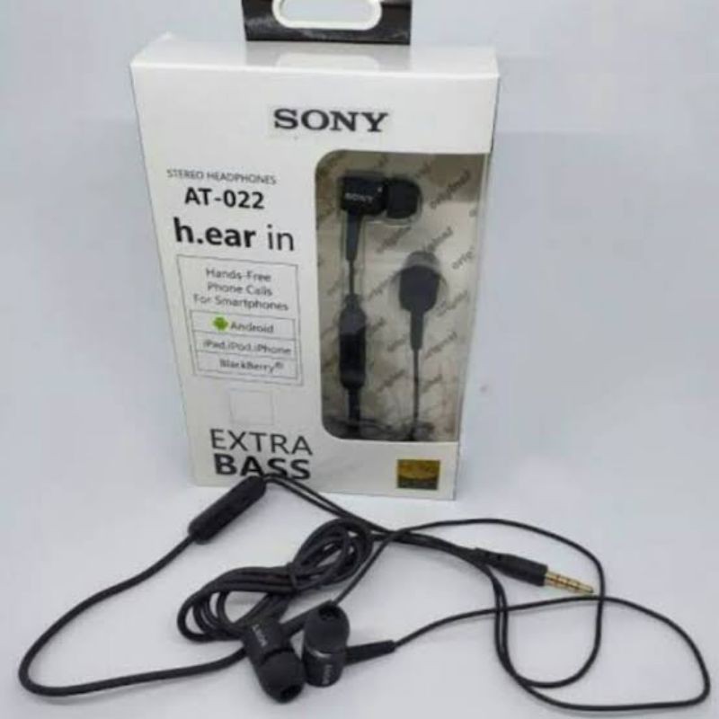Headphones SONY Earphone Handsfree Real Bass AT022 headset