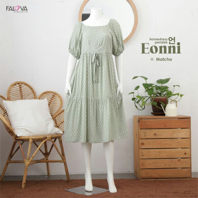 Homedress Pendek EONNI by FALOVA / daster pendek / daster raglan / homedress viscose premium / homed