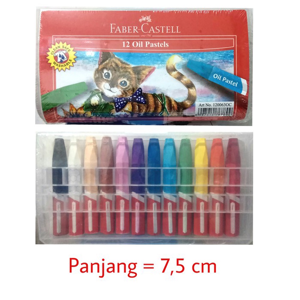 Faber Castell Oil Pastels Crayon Isi 12 Pcs Crayon / Krayon Oil Pastels 12 Faber Castell Faber Crayon Oil Pastel isi 12 warna