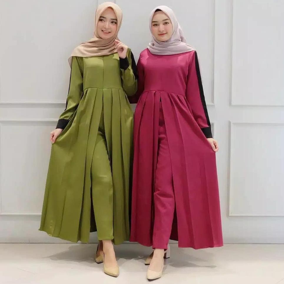 Terupdate Q7GSW Gamis Anha Set Maxi / Maxi Dress Muslim / Fashion Gamis / Best Seller / Gamis / Prom