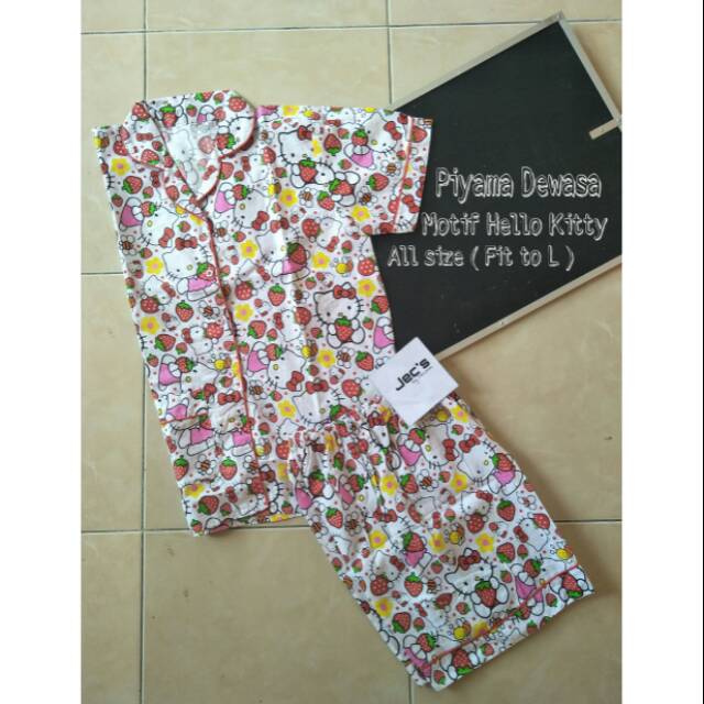 Piyama Dewasa Hello Kitty