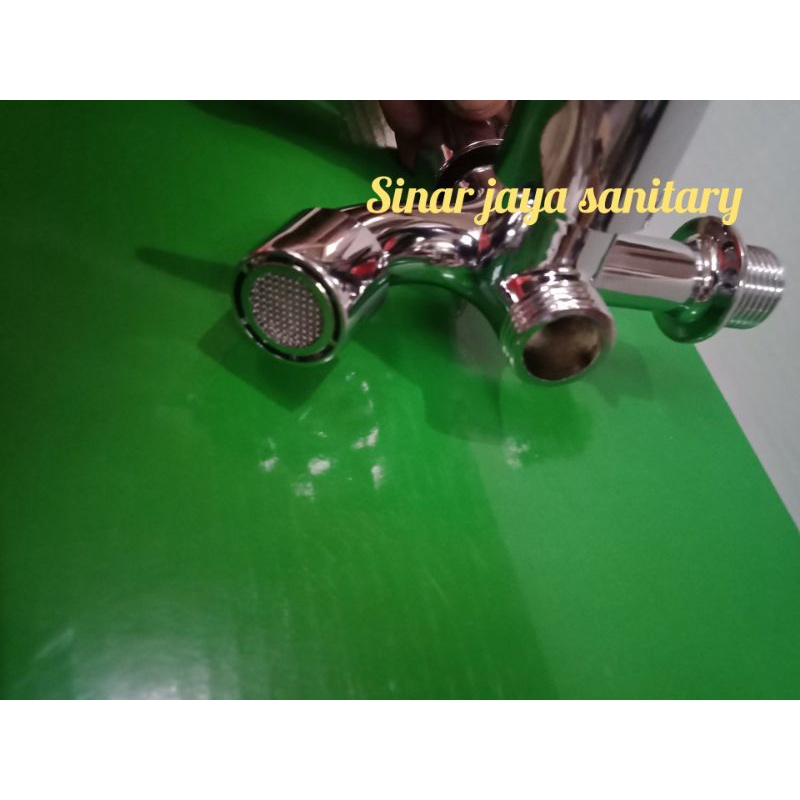 Kran tembok cabang stainless murah / Kran cabang hand shower stainless 304