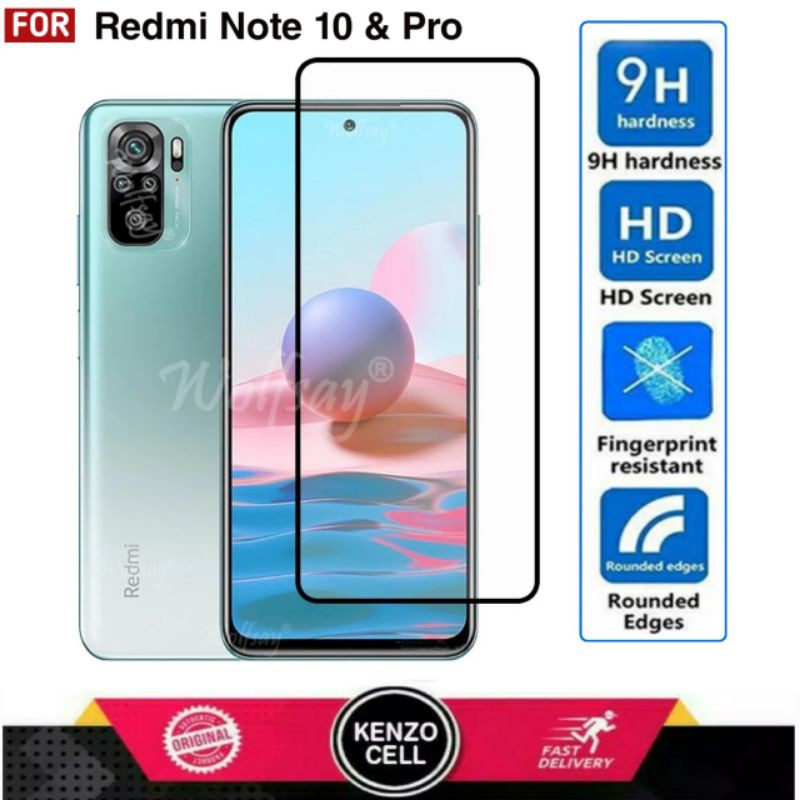 Redmi Note 10  / 10S Pro 5G Tempered Glass - Anti Gores Kaca. Tg Xiaomi Note 10s 2021 Full Layar Lem