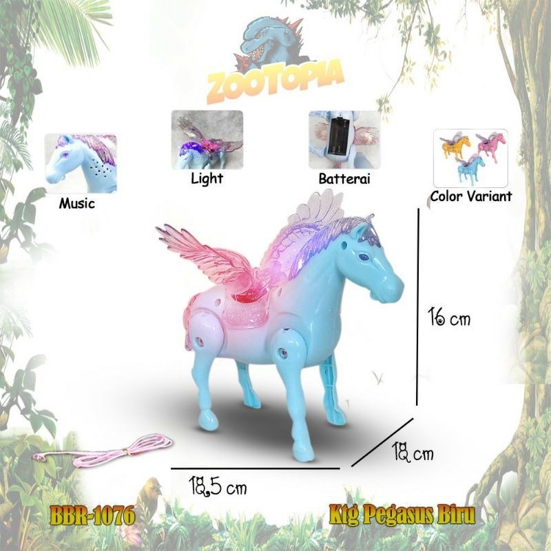 Mainan Kuda Pegasus ( Unicorn ) Lampu Musik