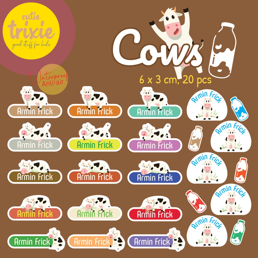 

Sticker Label Nama Anak Waterproof COWS