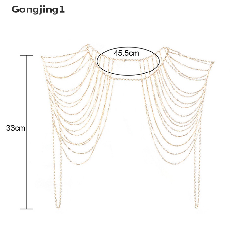 Gongjing1 Kalung Rantai Tubuhbahu Wanita Desain Rumbai Sexy