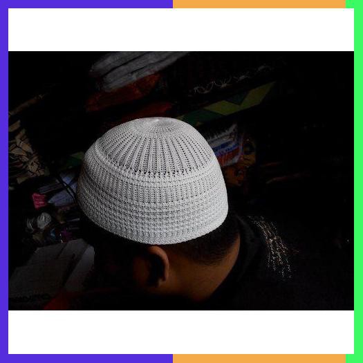 Peci Rajut / Kopiah Haji / Peci Haji / Kopyah Haji Putih