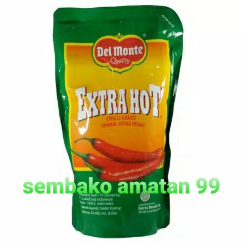 Delmonte Saus Extra Pedas Hot Chilli Pouch 1000 Gram