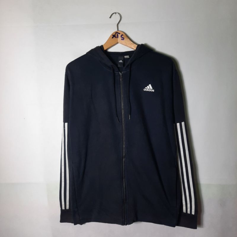 Hoddie Zipper Adidas 3 Stripe