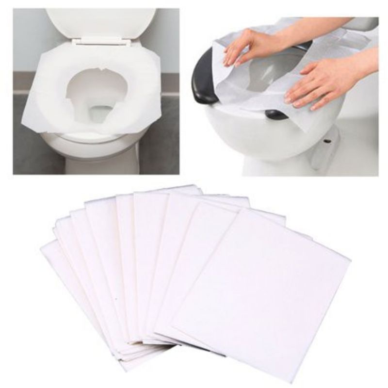 TRAVEL DISPOSABLE TOILET SEAT COVER PLASTIC  / ALAS DUDUK KLOSET TOILET