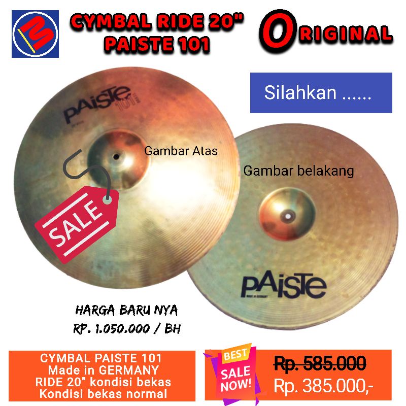 cymbal paiste ride 20"