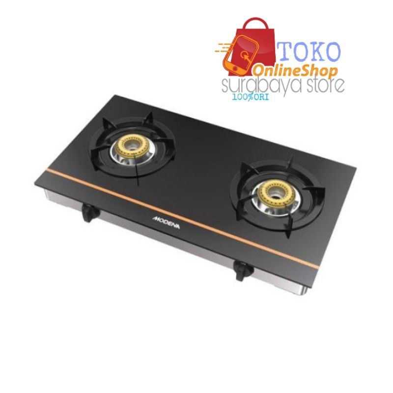 kompor gas kaca 2 tungku MODENA giusto PC2721L
