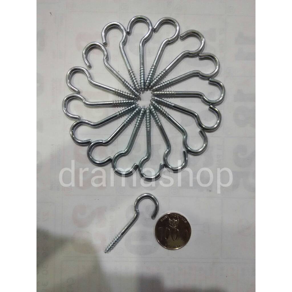 Paku hook, paku gantung, sekrup gantung 5cm