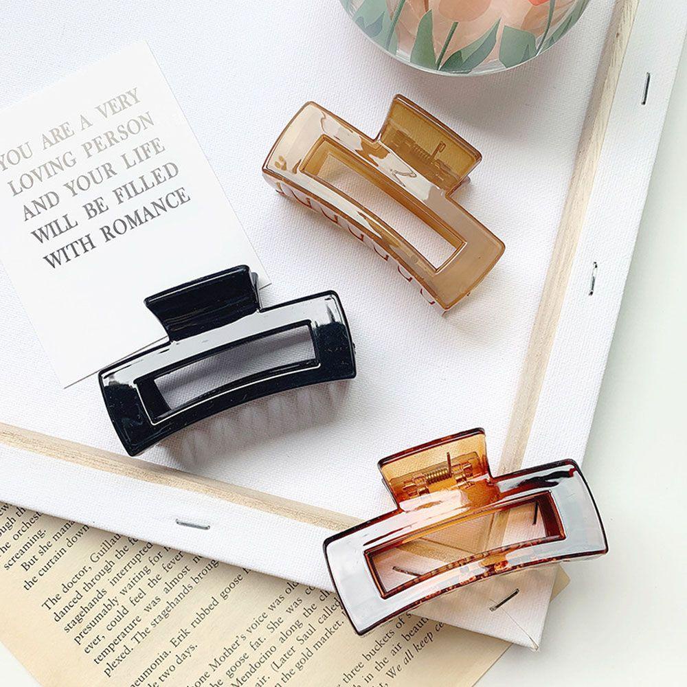 Agustina Hair Claw Disk Hair Aksesoris Rambut Anak Perempuan Jepit Mandi Warna Solid Plastik Grab Clips