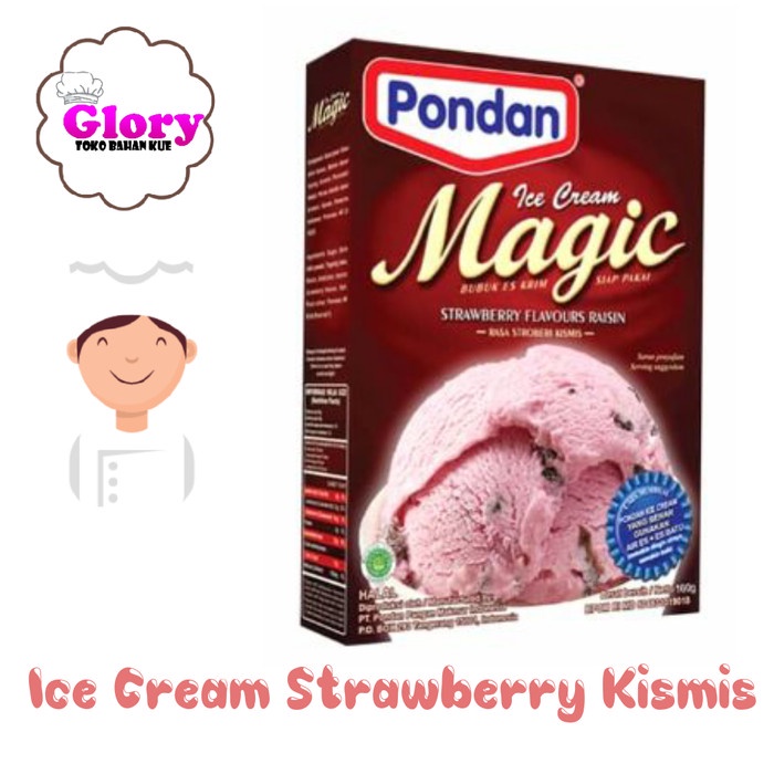 

MURAH pondan ice cream strawberry kismis