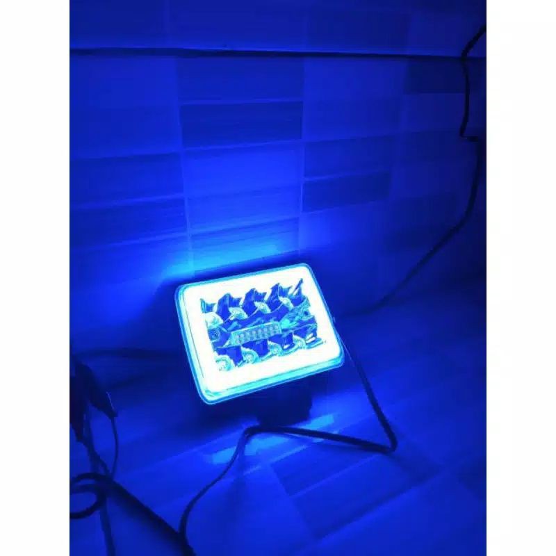 Lampu tembak LED CWL Daymaker Mini  16 mata 3 susun Angel Biru Sorot motor mobil Angle