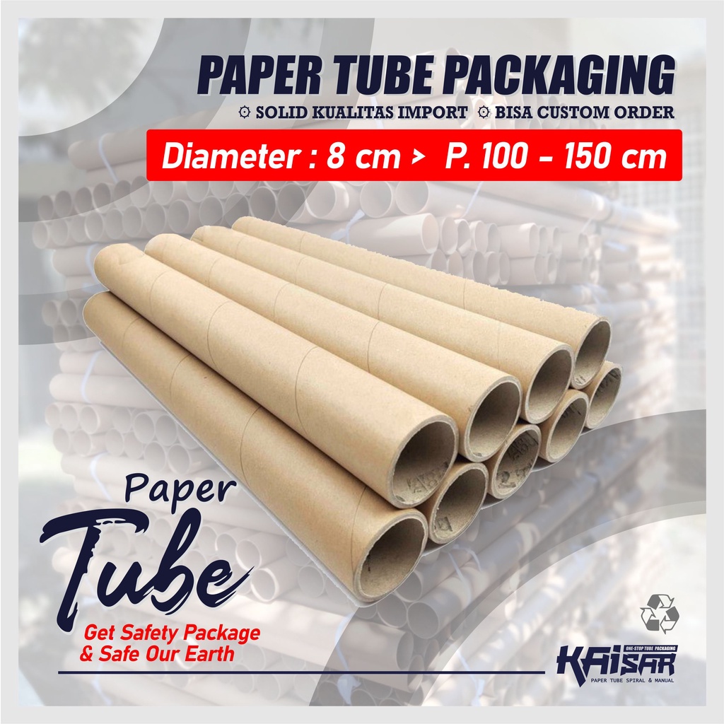

TABUNG KARDUS / PAPER TUBE / ROLL SELONGSONG PACKING DIAMETER 8 CM PANJANG 100 - 150