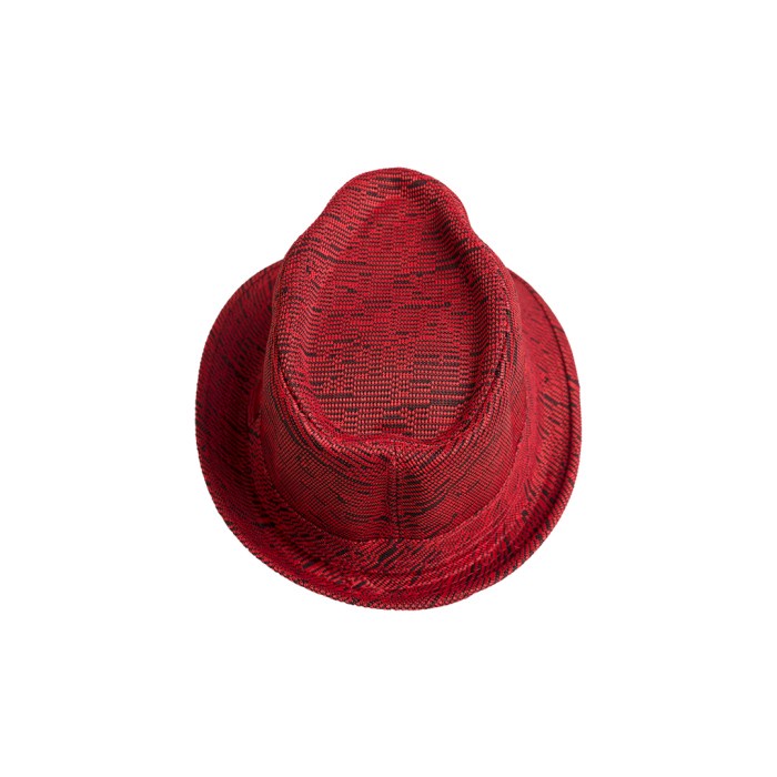 Topi fedora cowboy hat fedora linen merah houseofcuff