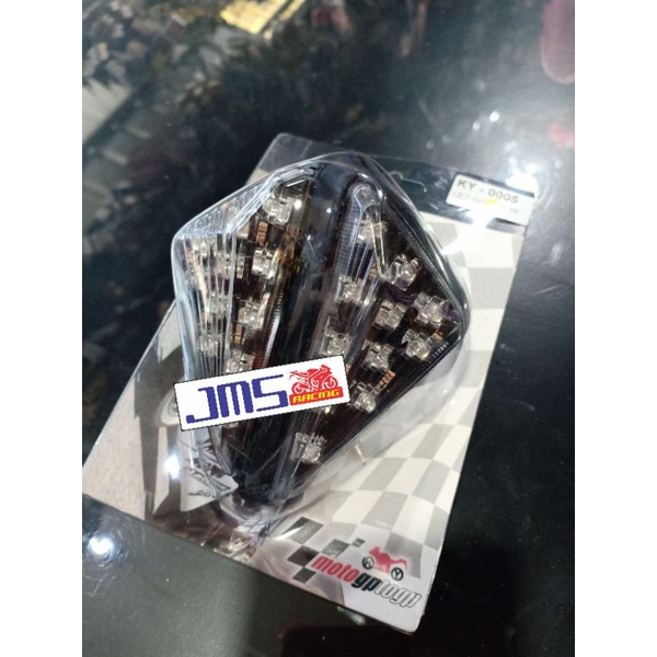 Lampu sen riting tempel segitiga kymoto gsx r ninja 250 karbu dan fi rr mono cbr yamaha R25 dll