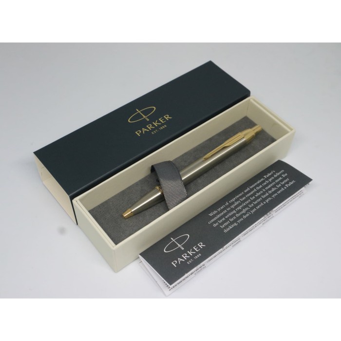 

Pulpen - Parker Im Ss Gold Trim Ballpoint + Free Grafir Nama + Garansi