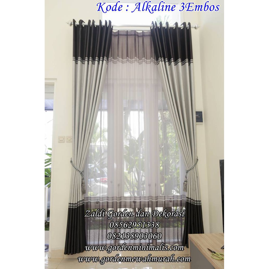 Gorden Rumah Minimalis Bahan Blackout Dua Warna Shopee Indonesia