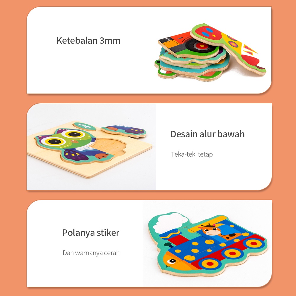 Halobaby Puzzle Kayu Mainan Edukasi / Puzzle Kayu Mainan Edukasi / Wooden Toys