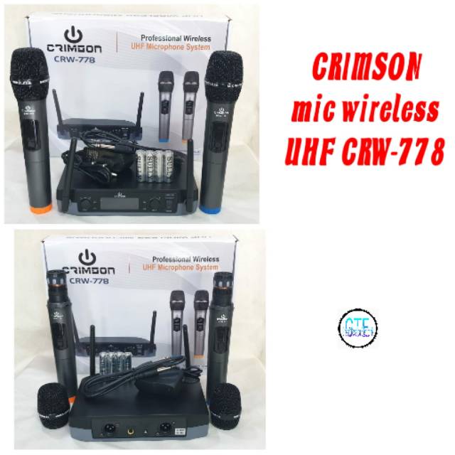 MIC WIRELESS HANDLE CRIMSON CRW 778 MICROPHONE SYSTEM