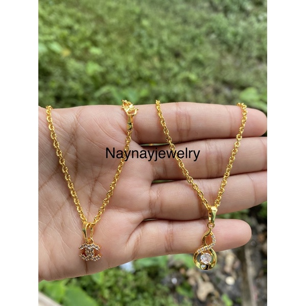 Kalung koin nuri ukir warna 24k / Nuri 45cm