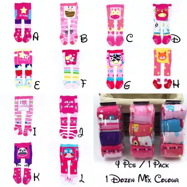 1 pcs leging bayi MOTIF cotton rich