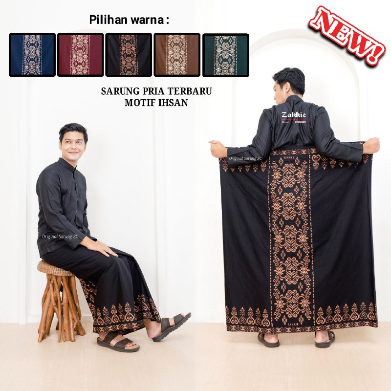 Sarung Batik Pria Terbaru Murah Berkualitas MOTIF IHSAN